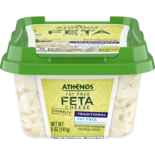 Athenos Crumbled Traditional Fat Free Feta Cheese