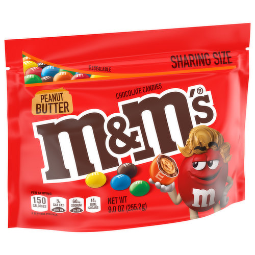 m&m peanut butter share size