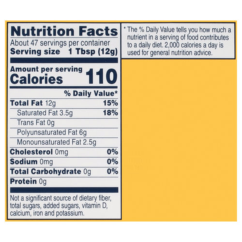 stick of butter nutrition label