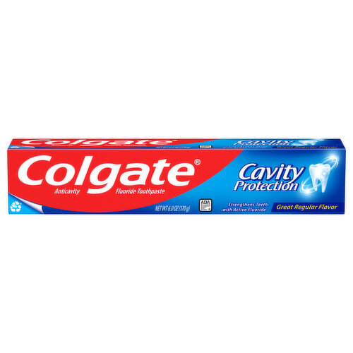 Colgate Toothpaste with Fluoride, Great Regular Flavor