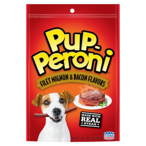 Pup-Peroni Dog Snacks, Filet Mignon & Bacon Flavors