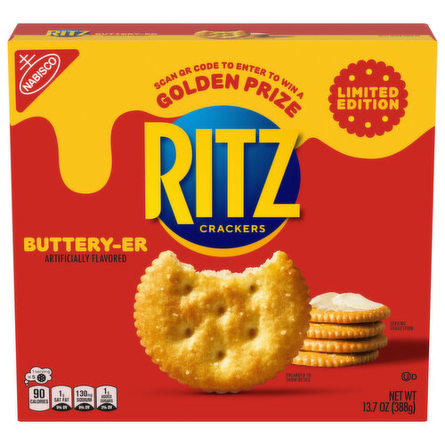 RITZ RITZ Buttery-er Crackers, Limited Edition, 13.7 oz