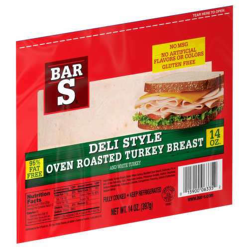 Bar S Deli Style Oven Roasted Turkey Breast - Super 1 Foods