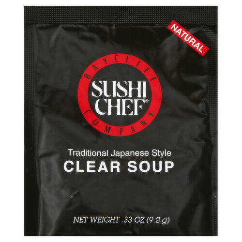 Sushi Chef Clear Soup, Traditional Japanese Style