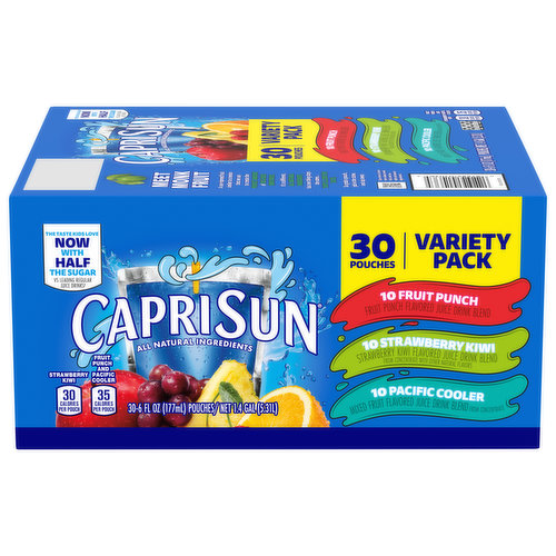  Capri Sun 100% Fruit Punch, Berry & Apple Juice