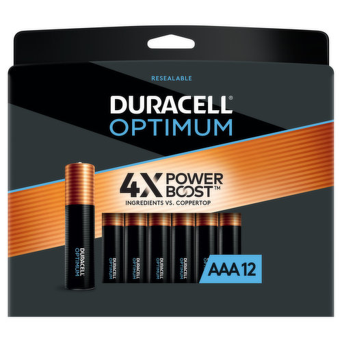 4x Power Boost ingredients vs. Coppertop. Our no. 1 best performing alkaline battery. Convenient storage with slide out and resealable tray. Recyclable paper.