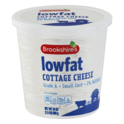 Brookshire's Cottage Cheese, Lowfat, 2% Milkfat