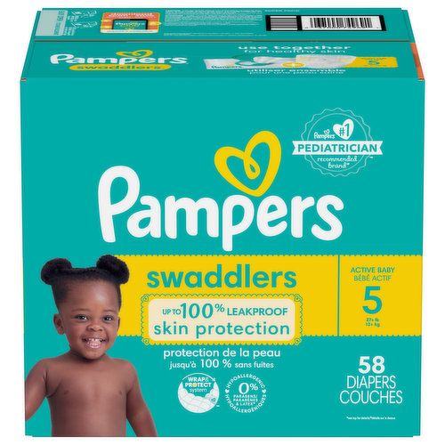 Pampers Diapers, 5 (27+ lb), Super Pack