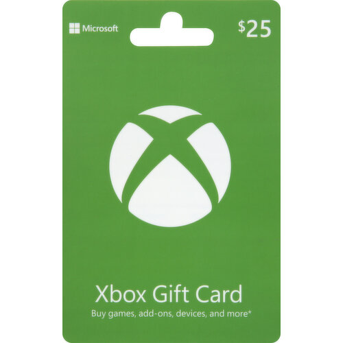 Microsoft Gift Card, Xbox, $ 25