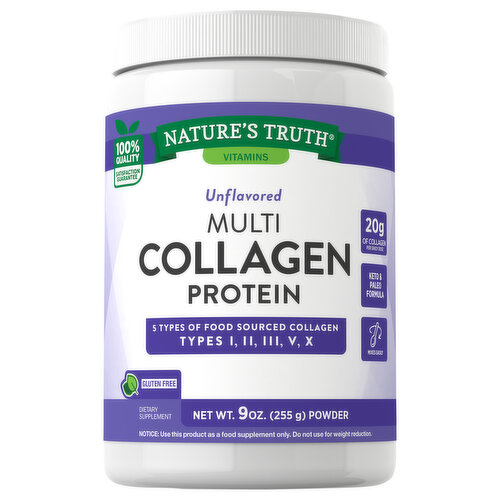 Nature's Truth Multi Collagen Protein Powder, Unflavored