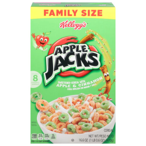 Apple Jacks Cereal, Apple & Cinnamon, Family Size