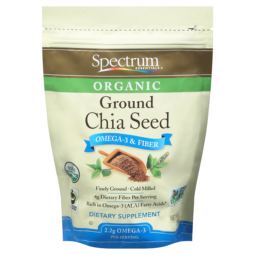 Spectrum Essentials Chia Seed, Organic, Ground