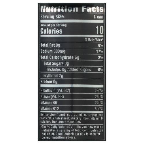 monster nutrition label