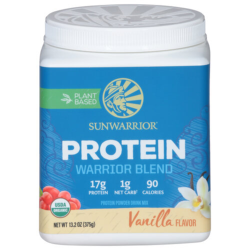 Sunwarrior Protein Powder Drink Mix, Protein Warrior Blend, Vanilla Flavor