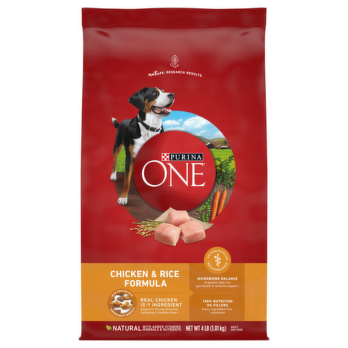 Purina One Dog Food, Chicken & Rice Formula, Adult