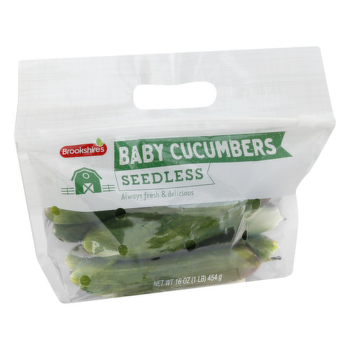 Brookshire's Baby Cucumbers, Seedless