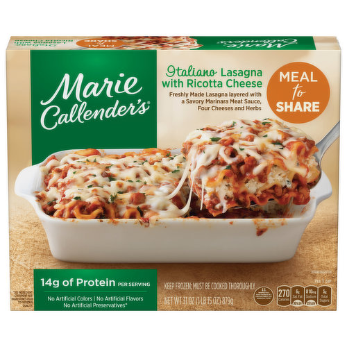 Marie Callender's Meat Lasagna, Italiano