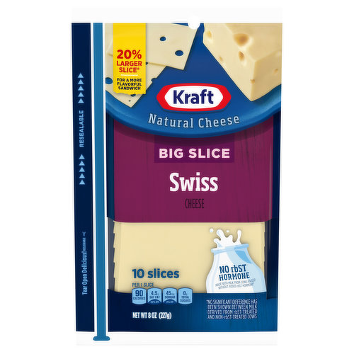 Kraft Big Slice Swiss Cheese Slices