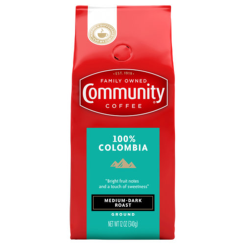 Community Coffee 100% Colombia Medium-Dark Roast Ground Coffee