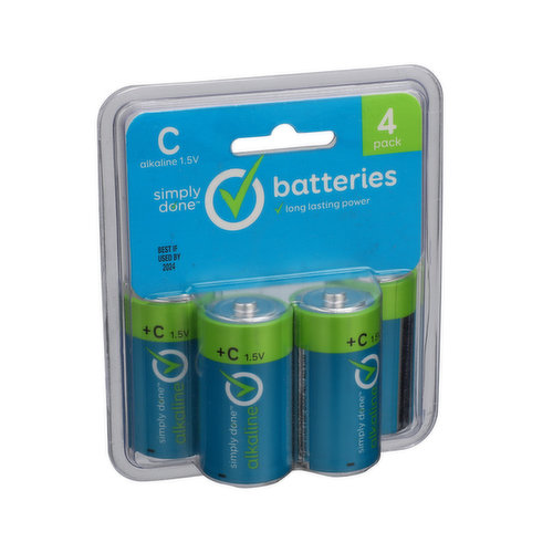 Simply Done C Alkaline 1.5V Batteries
