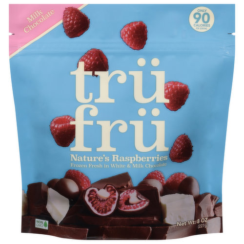 Tru Fru Nature's Raspberries, Milk Chocolate