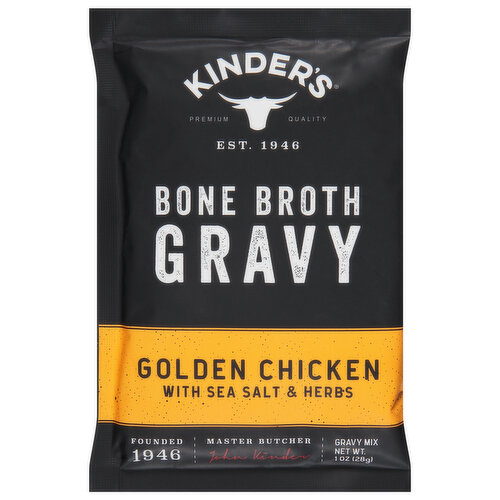 Kinder's Gravy Mix, Golden Chicken with Sea Salt & Herbs, Bone Broth