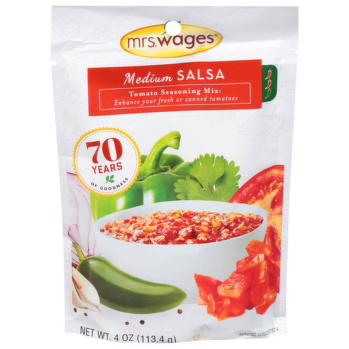 Mrs. Wages Tomato Seasoning Mix, Medium Salsa