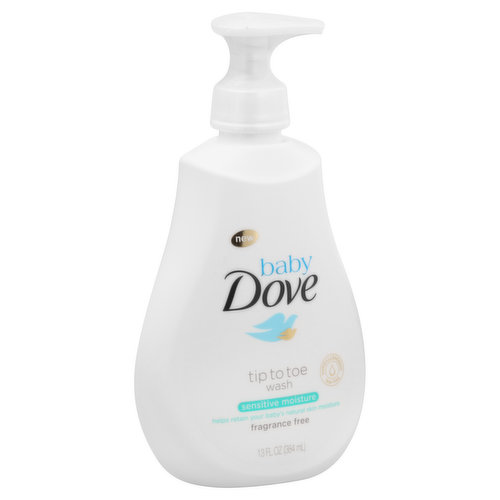 Dove Tip to Toe Wash, Sensitive Moisture, Fragrance Free