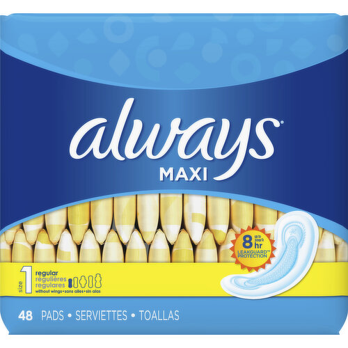 Always Pads, without Wings, Regular, Size 1, Maxi