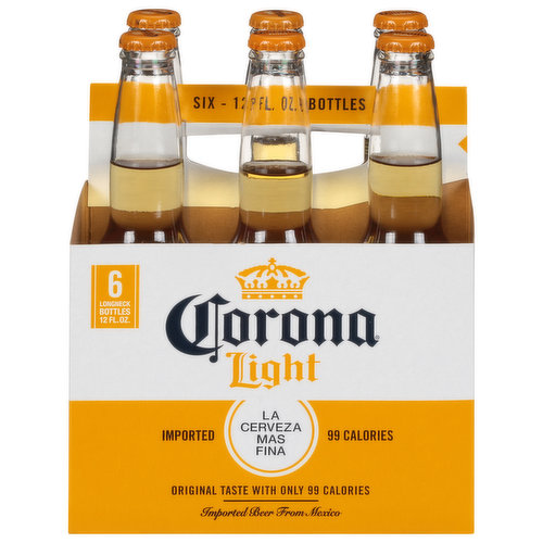 Original taste with only 99 calories. Imported beer from Mexico. Relax responsibly. Recyclable.