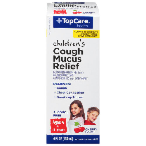 TopCare Cough Mucus Relief, Children's, Cherry Flavor