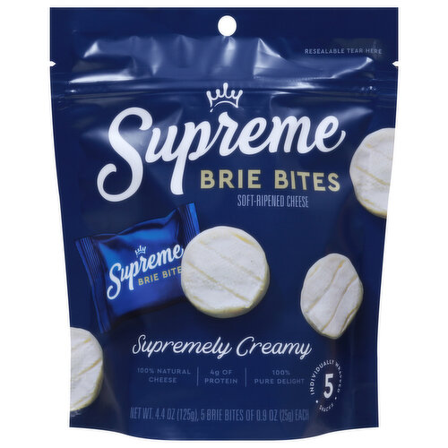 Supreme Brie Bites, Soft-Ripened Cheese, Supremely Creamy