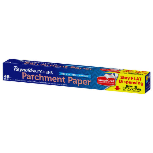 Reynolds Kitchens® Stay Flat Parchment Paper Food Wrap, 45 sq ft