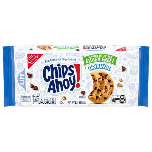 CHIPS AHOY! CHIPS AHOY! Original Crunchy Gluten Free Chocolate Chip Cookies, 9.31 oz