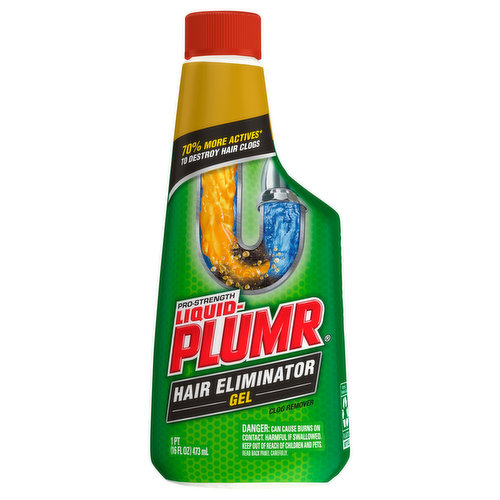 Liquid-Plumr Clog Remover, Hair Eliminator Gel, Pro-Strength