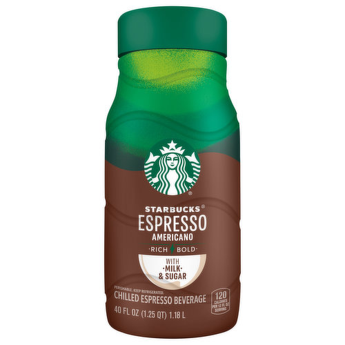 Starbucks Espresso Beverage, Chilled, Espresso Americano