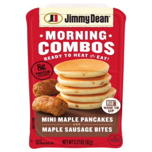 Jimmy Dean Morning Combos, Mini Maple Pancakes and Maple Sausage Bites