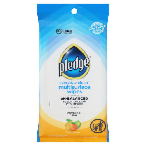 Pledge Multisurface Wipes, Fresh Citrus