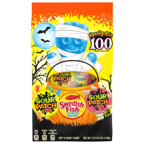 Mondelez International Candy, Soft & Chewy, Spooky Mix, Treat Size Bags