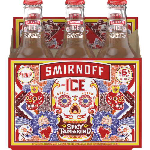 Smirnoff Malt Beverage, Spicy Tamarind, 6 Pack