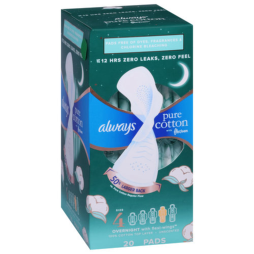 Always Pads, Flexi-Wings, Extra Heavy Flow, Unscented, Size 3 28