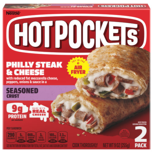 Hot Pockets Sandwiches, Philly Steak & Cheese, Seasoned Crust