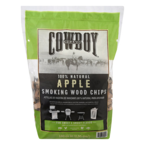 Cowboy Smoking Wood Chips, Apple