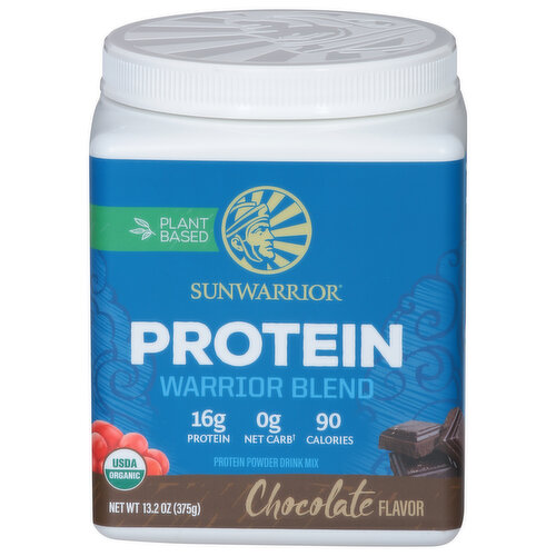 Sunwarrior Protein Powder Drink Mix, Protein Warrior Blend, Chocolate Flavor