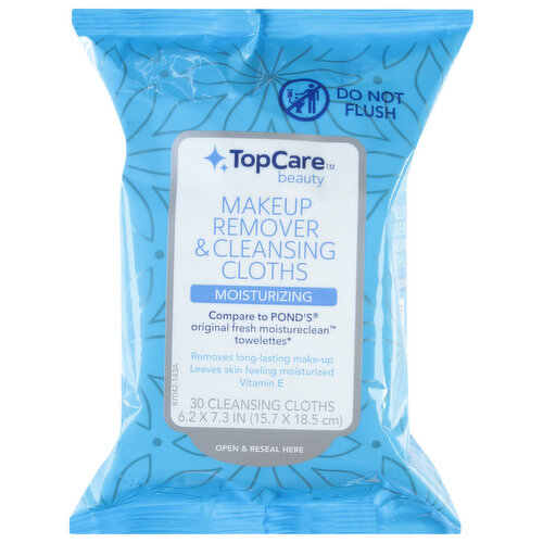 TopCare Makeup Remover & Cleansing Cloths, Moisturizing