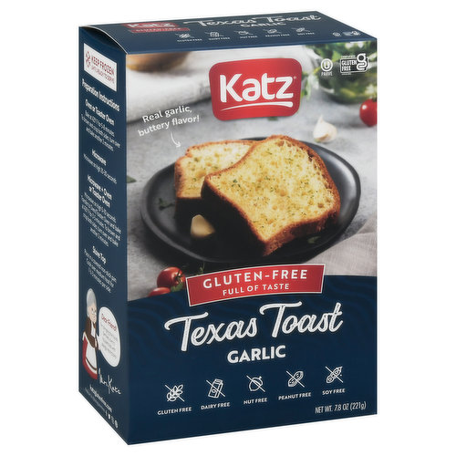 Katz Texas Toast, Gluten-Free, Garlic