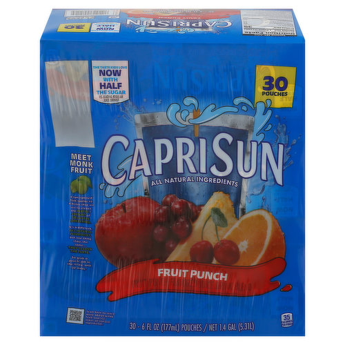 Capri Sun All Natural Juice Drink Blend, Grape, Juice Boxes