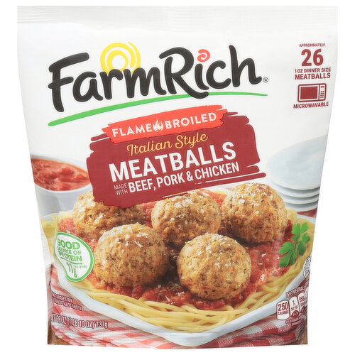 Farm Rich Meatballs, Flame Broiled, Italian Style