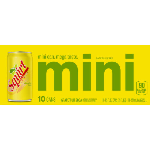 Squirt Soda, Grapefruit, Caffeine Free, Mini