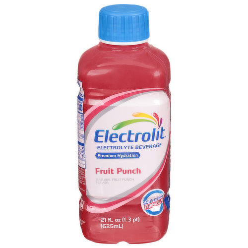 Electrolit Electrolyte Beverage, Fruit Punch, Premium Hydration